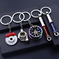 Creative Auto Part Key Ring Car Speed Gearbox Gear Head Keychain Metal Turbine Pendants Key Accessor