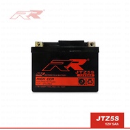 แบตเตอรี่มอเตอร์ไซค์ Honda Wave Click Zoomer MSX Scoopy i YAMAHA Fino Filano ยี่ห้อ RR JTZ5 12V 5Ah
