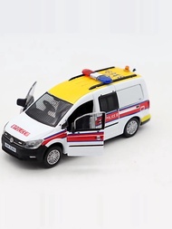 Tiny 61 Micro Shadow VW Caddy Hong Kong Airport Police Car Model Decoration Edition