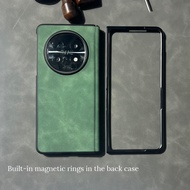 Ốp nam châm cho Oppo Find N5 Vòng nam châm tích hợp Gấp Pu Sang trọng da thuộc da cừu Ốp điện thoại 