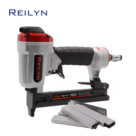 20GA 7/16" Crown Stapler 1022J Pneumatic Upholstery Nailer Compatible with 10-22mm staples for Frame