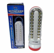 LAMPU CAS TAHAN 24 JAM TERANG MITSUYAMA MS- 6032 LAMPU LED EMERGENCY LAMPU RECARGEBLE LED DI LENGKAP