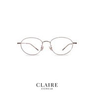 CLAIRE : (VI-0) แว่นกรองแสงรุ่น " Vivienne " ไม่มีค่าสายตาออกแดดเปลี่ยน"สีชา" แว่นบล็อกแสงสีฟ้า แว่น