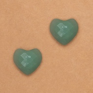 AMAZONITE HEART STUD EARRINGS Lucky Stone -