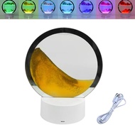 LED RGB Sandscape LampMoving Sand Art Night Light With 7 Colors Hourglass Light 3D Deep Sea Display