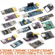 2pcs/1pc USB To TTL UART Serial port Bus Conversion Board Module CH340T CH340E CH9340C CH340C CH343P