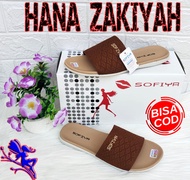 Hana Zakiyah PROMO!!!Sandal Wanita SOFIYA FLAT  SELOP RAJUT BORDIR IMPORT RINGAN DIPAKAI- Sandal San