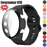 Screen Case+Silicone Band for Forerunner 970 Sport Strap Correa Belt Accessories for Garmin Forerunn