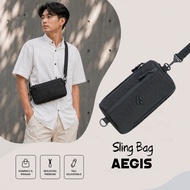 ATRAX - Aegis Hand Bag Waterproof Black Casual Clutch Bag for Men Wanita