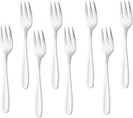 Buyer Star Appetizers Desert Forks, 18/10 Stainless Steel 3-tine Cocktail Mini Salad Fruit Fork Sets