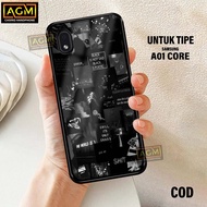 HP Samsung A01 Core Case - New Glossy Case Samsung A01 Corehp [CUTE CAT Motif] - AGM Case softcase g