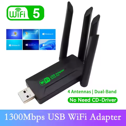1200Mbps USB Wireless AC1200 Wlan USB3.0 Wifi Lan Adapter Dongle Dual Band 802.11ac With Antenna For