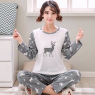 Women Pajamas Women Autumn Ladies Pajamas Spring Fashion Simple Casual Sweet Ladies Pajamas Two-Piec