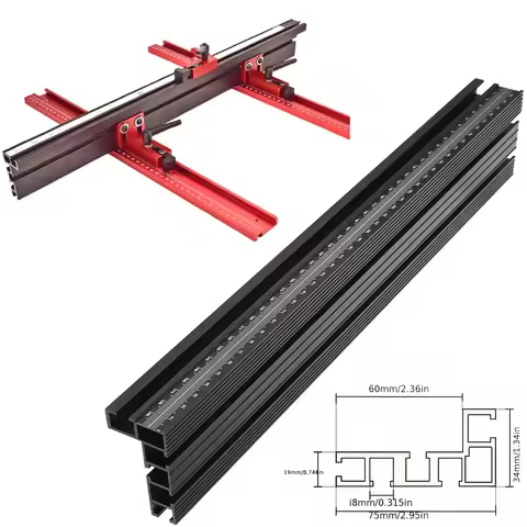 Router Table Fence Aluminum Multi T-Track Table Saw Profile Fence Woodworking T-Slot Miter Track Con