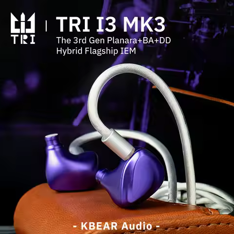 TRI I3 MK3 3rd-Gen Planar+BA+DD Hybrid Flagship HIFI In-EarEarphones Headphones High Resolution Wire