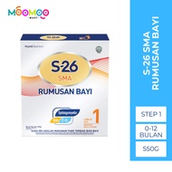 S-26 SMA / Rumusan Bayi (S26 Baby Formula) / Langkah 1 (Step 1) / 0-12 Bulan / 550G / Exp:30/5/2027