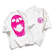 Kaos distro wanita Lengan Pendek Retro gambar Tengkorak Korean Style T-shirt /Kaos Atasan Wanita/Baj