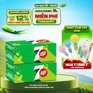 [SALE 25.6] Combo 2 Thùng 24 Lon Nước Ngọt Có Gaz 7Up (320ml/lon)