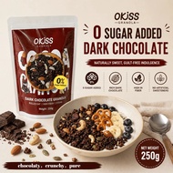 Okiss Dark Chocolate Granola 【zero sugar added 】 250g <Diet granola>