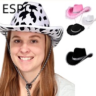 ESPO Cowgirl Hat Fashion Costume Party Cosplay Performance Cowboy Accessory Sequin Cowgirl Hats