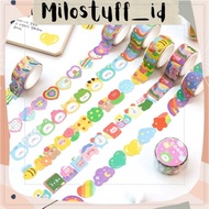 100 Pcs Sticker Selotip Washi Paper Cute Colorfull Jurnal DIY--MS216