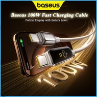 Baseus สายชาร์จเร็ว100วัตต์พร้อมสายชาร์จโลหะผสมสังกะสีชนิด C เป็น Type-C สำหรับ iPhone 12 13 14 15 1