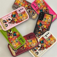 Beautiful paper carving mobile phone case with a girl riding a bike for Realme 10 7i C17 C21 C33 C55