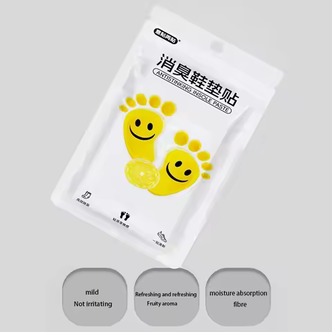 10Pcs/bag Deodorant Foot Odor Prevention Foot Sweat Sports Shoes Smelly Insole Paste Lemon Fresh Sho
