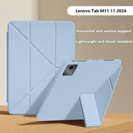 Multi-folding Leather Case For Lenovo Tab M11 11 2024 K11 B11 Xiaoxin Pad 11 Soft Back Stand Tablet 