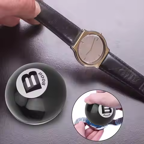 Watch Case Open Ball Durable 6.5cm Black Rubber Safe Reliable Portable Watchmaker Watch Rotating Fri