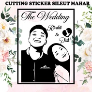 cutting stiker siluet poto pernikahan / Mahar Koin / poto frame wedding