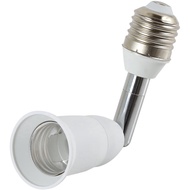 E26/E27 Light Socket Extender, 4.5 Inch Extension, Adjustable Vertical 90 Horizontal 360 , 100V - 25