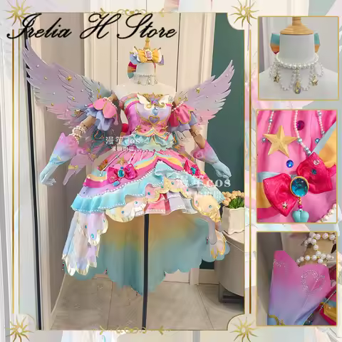 Irelia H Aikatsu Stars! Nijino Yume Cosplay Costume for women Earth Dress lolita dress female star w