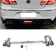 304 Stainless Steel Car Exhaust Tip For VW CC Muffler Tips 4 Out Carbon Fiber Exhaust Pipe Nozzle Ex