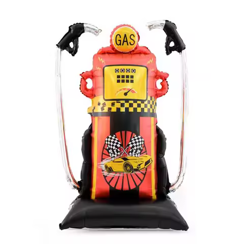 Matte Standing Gas Station Aluminum Foil Balloons, 59inch Gas Station Balloons, Suitable for Birthda