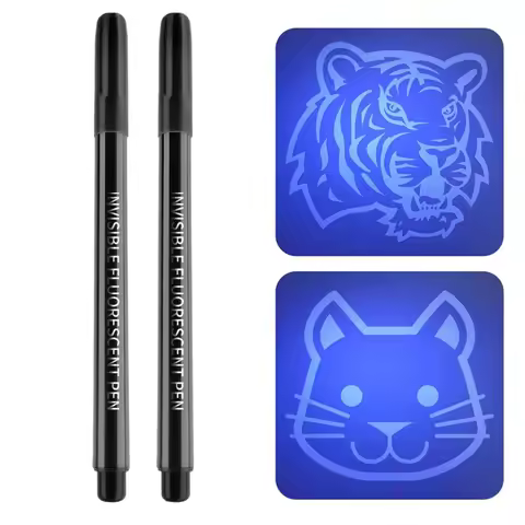 Invisible Ink Pen, Upgraded Spy Pen Invisible Ink Pen Use with UV Light(Not Include) Magic-Marker fo