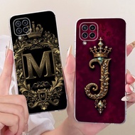 For Samsung Galaxy M32  Case Initial Letters Silicon Soft Matte Back Cover For SamsungM32 M 32 4G Ph