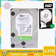 Used - Like New WD AV-GP GreenPower 3.5 1.5TB HDD WD15EVDS 7200RPM 32MB SATA 3Gb/s Internal Hard Dri