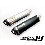 Long Muffler Project79 Universal 51mm Tabung Ekzos Matt Black Silver XMAX TMAX XDV Zontes 350E Scoot