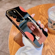 For Realme C71 C73 Realme 14 5G Softcase Gril Pattern Phone Casing Luxury Plating TPU Full Cover Cas