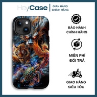 Phone case for four sacred dragons, unicorns, phoenixes, fire and thunder, flexible TPU cover for iP