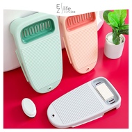 EzLife Colourful Plastic Washboard With Soap Box Anti Slip Washing Board Home Dormitory Laundry Papa