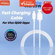 6A Type C Super Fast Charging Cable For VIVO 33W 44W Charger Oppo Xiaomi iQOO Redmi  Kabel Pengecas 