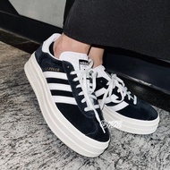ADS ORIGINALS GAZELLE BOLD Sports Casual Shoes Thick-Soled Black White Men Women HQ6912