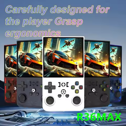 128G R36MAX Handheld Game Consol 4.0inch Big Screen 21000+Games PK R36S Portable Pocket Video Player