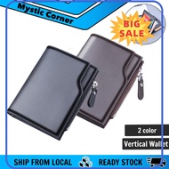 ⭐ [100% ORIGINAL] ⭐ Canvas Wallet Men Short Bifold Wallet Stylish Wallet with Coin Zipper Pocket- Dompet Pendek Lelaki Kanvas Dompet 025