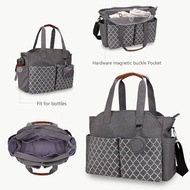 {SG} Large Capacity Mommy Bag Baby Diaper Bag Nappy Bag Diaper Tote Bag Purse Satchel Messenger Mummy Diaper Bag