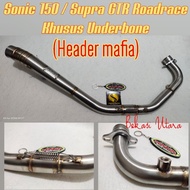 Mantab leher header Sonic Supra GTR Ngaceng ala roadrace header roadrace Sonic 150 Supra GTR header 