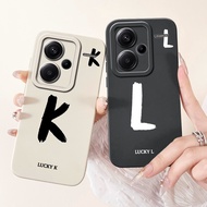 For Xiaomi Redmi Note 13 Pro Plus Case Cute Initial Letters Soft Silicone Shockproof Cover For Redmi