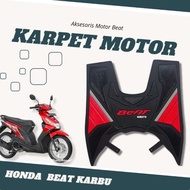 (GLS1) KARPET MOTOR BEAT KARBU/ AKSESORIS MOTOR BEAT KARBU